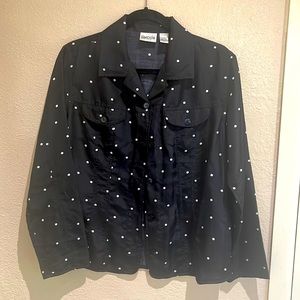 Chico’s washable silk button up shirt, size 1